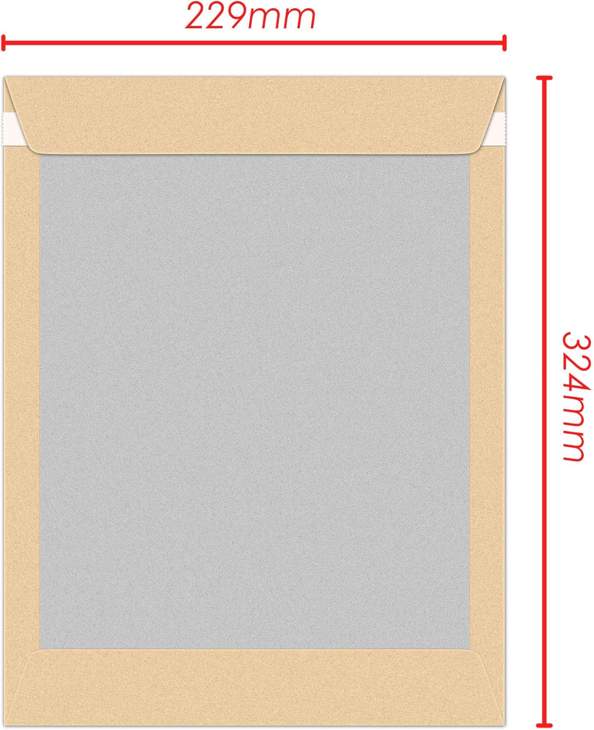 125Pcs A4 Envelopes iSOUL 324mm x 229mm A4 C4 Manilla Hard Board Backed Envelopes Do Not Bend Envelope
