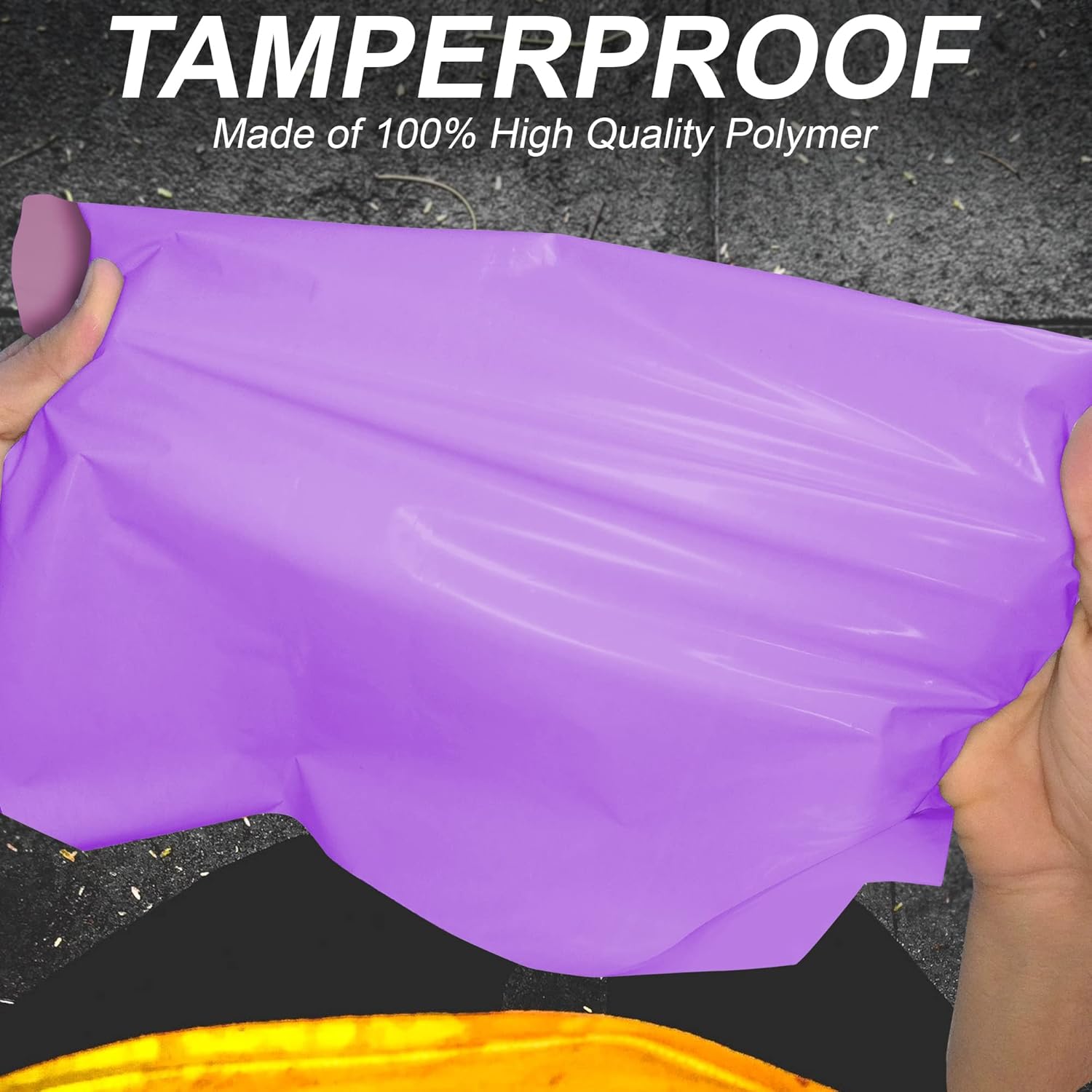 YUNJU 60 Mixed Mailing Postal Self-Seal Closure Plastic Bags - Envelopes for Posting Clothes, Postal, Packaging, Shipping Bags - Tempered Proof, Secure Medium Postage Bags - Mixed Sizes - Purple