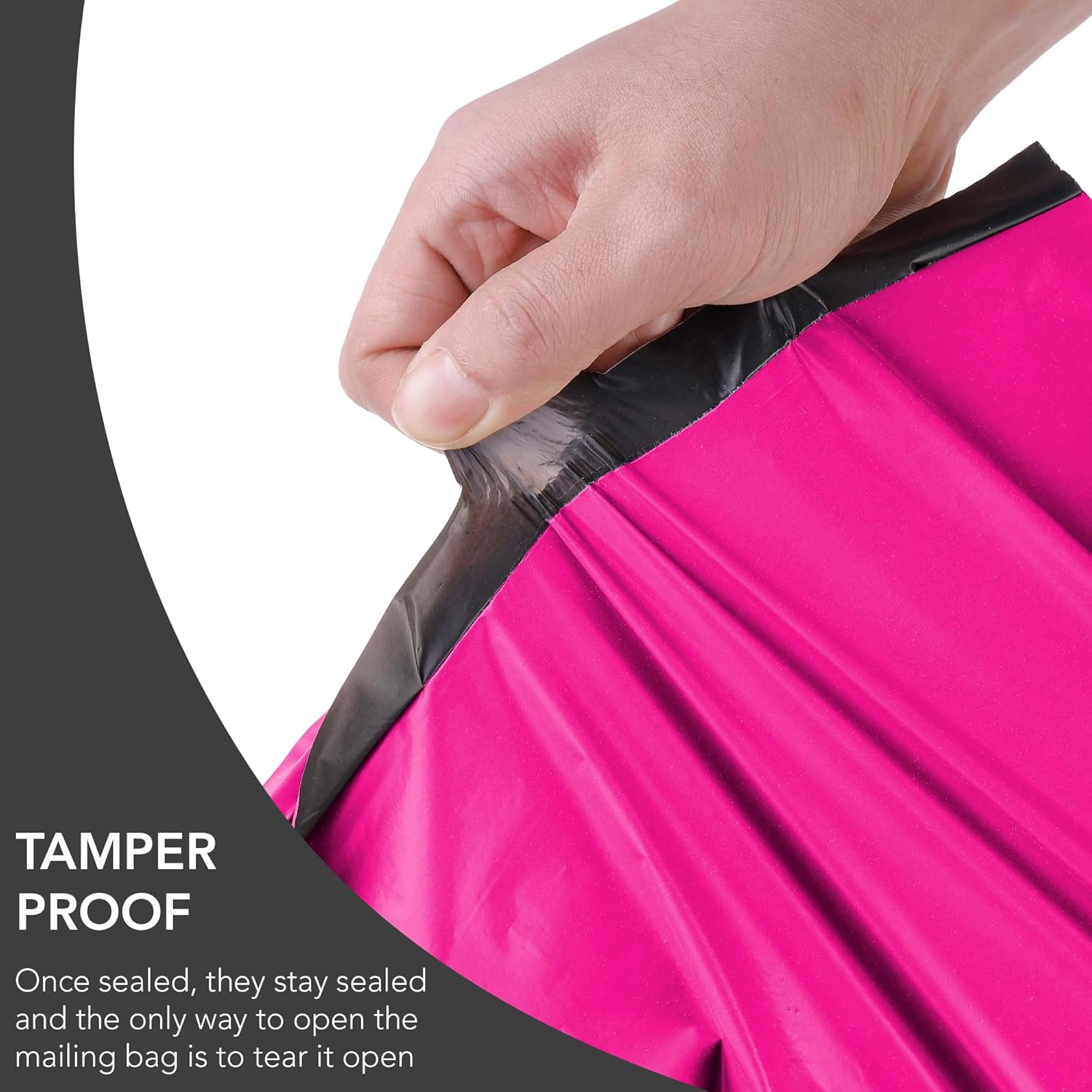 125 Assorted Mixed Hot Pink Mailing Poly Postal Self Seal Bags 5 Sizes 25 from Each iSOUL Extra Small to Large Postage Packaging Assorted Mailers Posting Shipping Post Parcels Package Bags