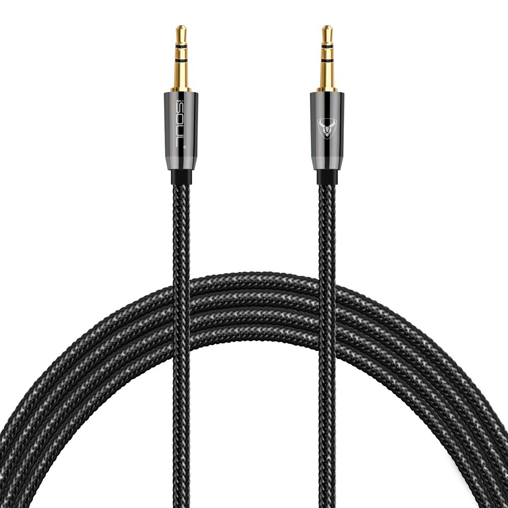 Premium Quality 1m 3.5mm Jack Nylon Braided Aux Cable For Car Headphone Phones