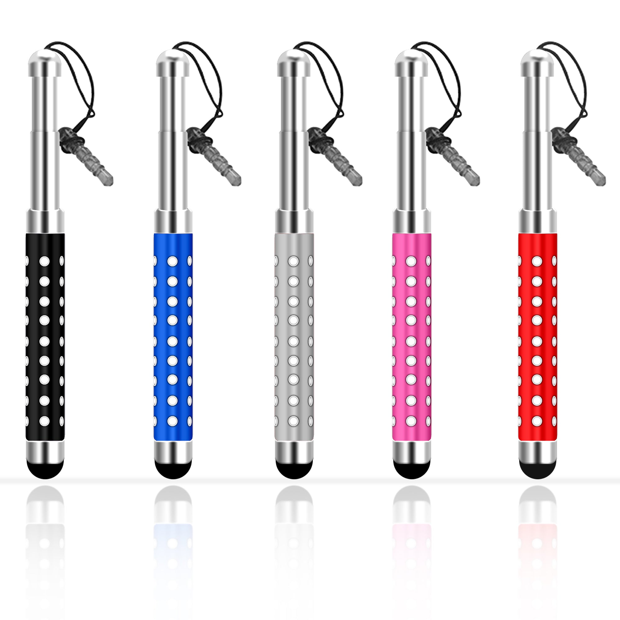 Retractable Stylus [10 Pack] For iPhone, Samsung Tablet Capacitive Touch Pen