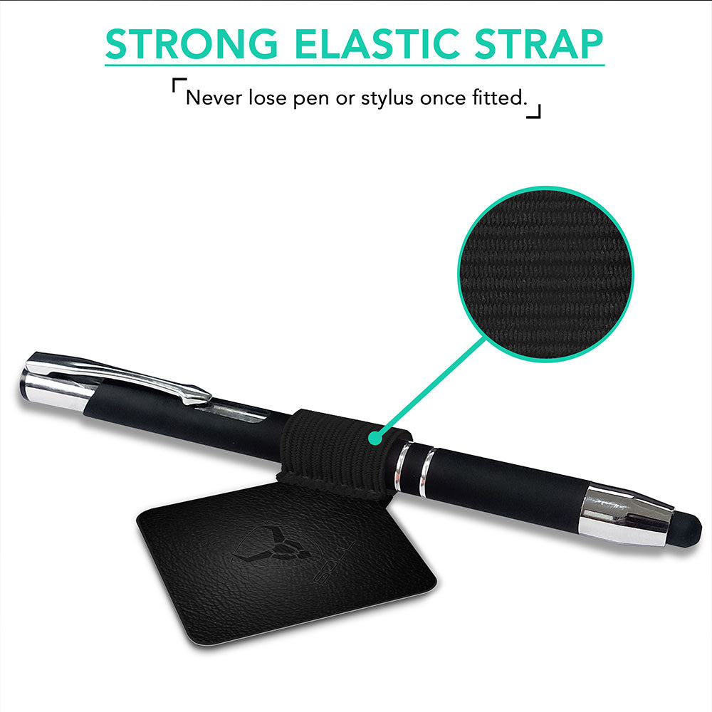 3X Quality Elastic PU Leather Adhesive Pen Loop Stylus Holder - iSOUL