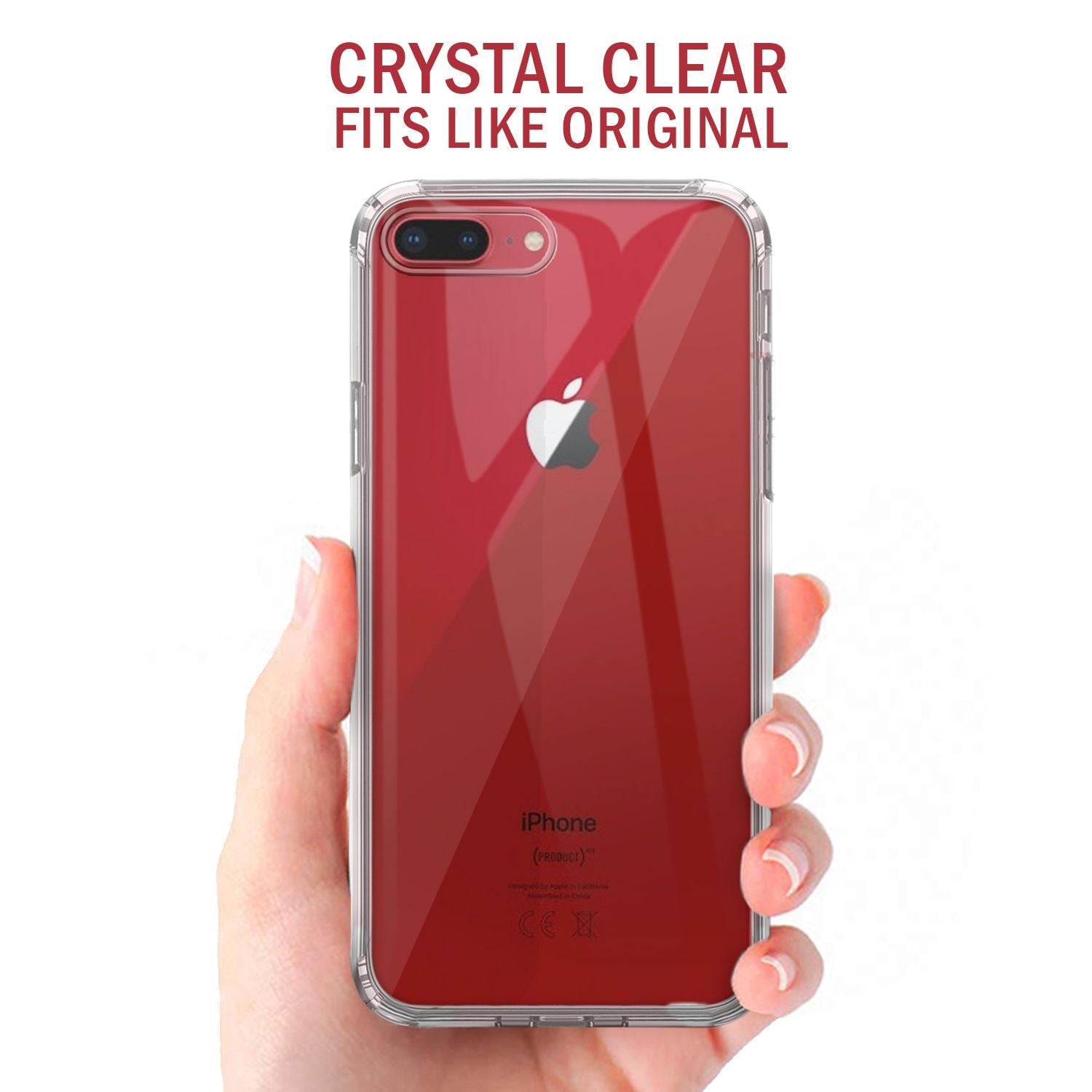 Enhanced HD Clear Transparent Gel Case for Apple iPhone 8 - iSOUL