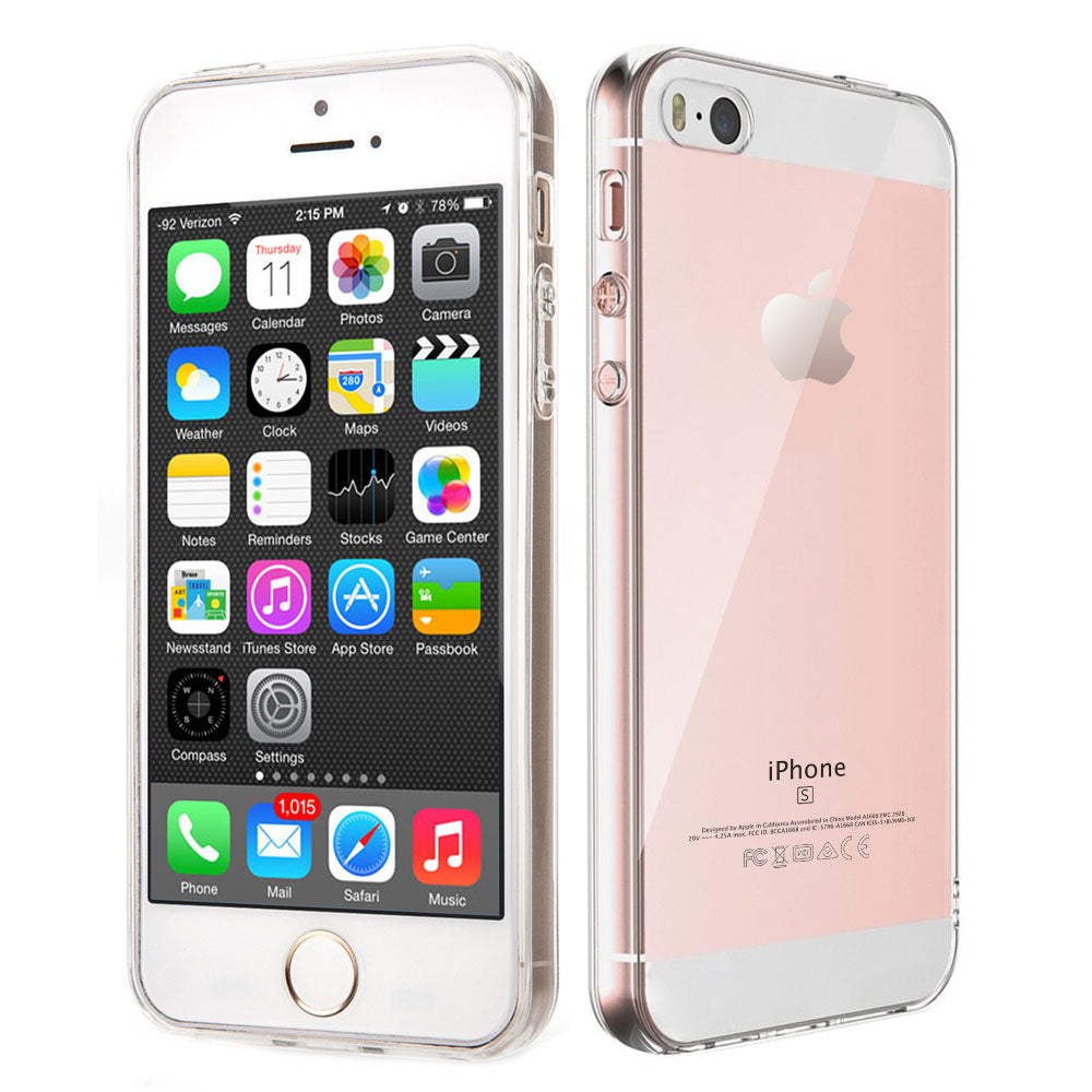 Silicone Soft Classy Protective Clear Case for Apple iPhone 5s - iSOUL