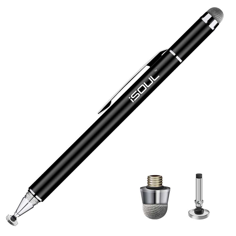 Stylus Pen with Microfiber and Capacitive Transparent Precise Disc - iSOUL