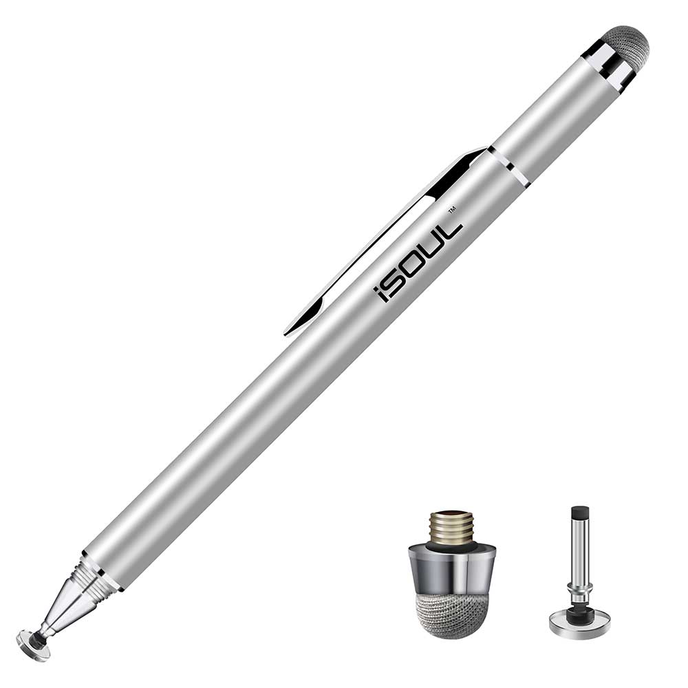 Stylus Pen with Microfiber and Capacitive Transparent Precise Disc - iSOUL