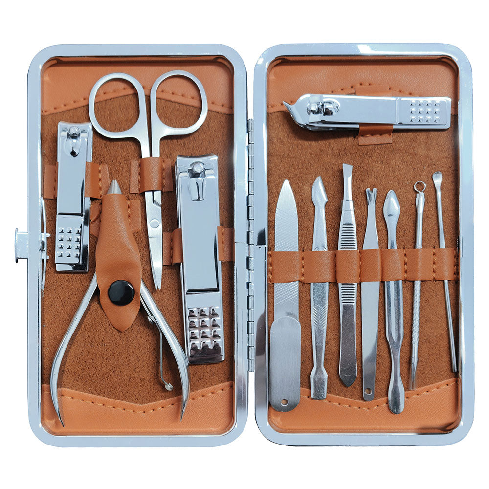 iSOUL 12 Pcs Male / Female Manicure Set Stainless Steel Professional