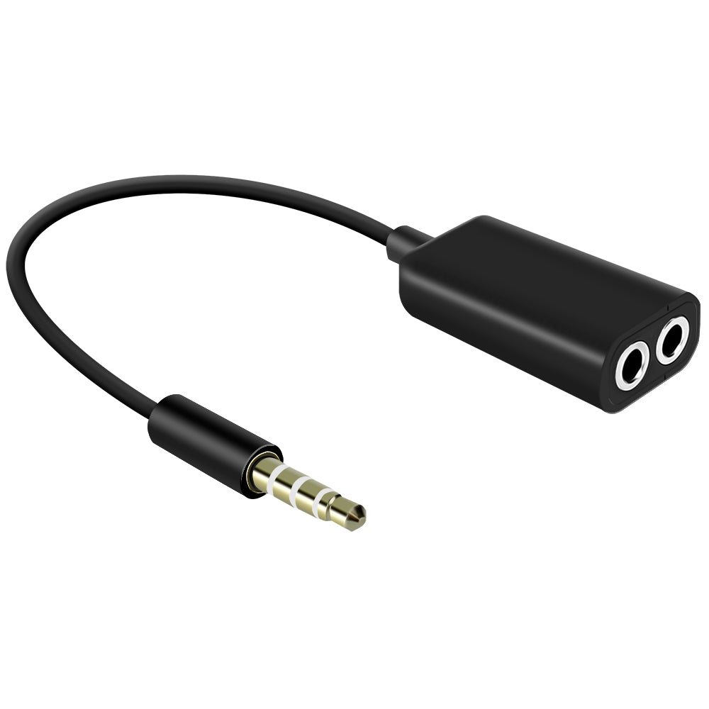 Rectangle Dual Audio Splitter 3.5 mm Jack for Earphones - iSOUL