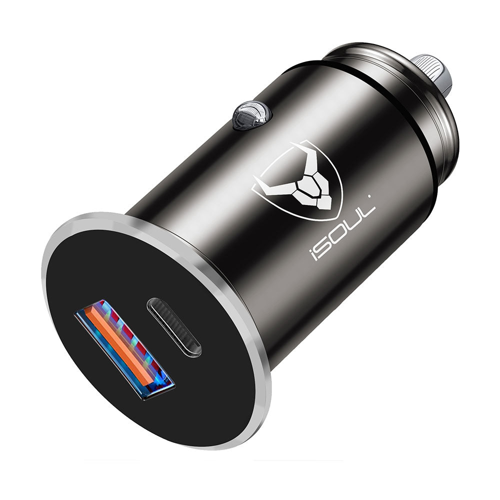Fast Charging Dual Port C Type USB Car Charger With PD Technology.