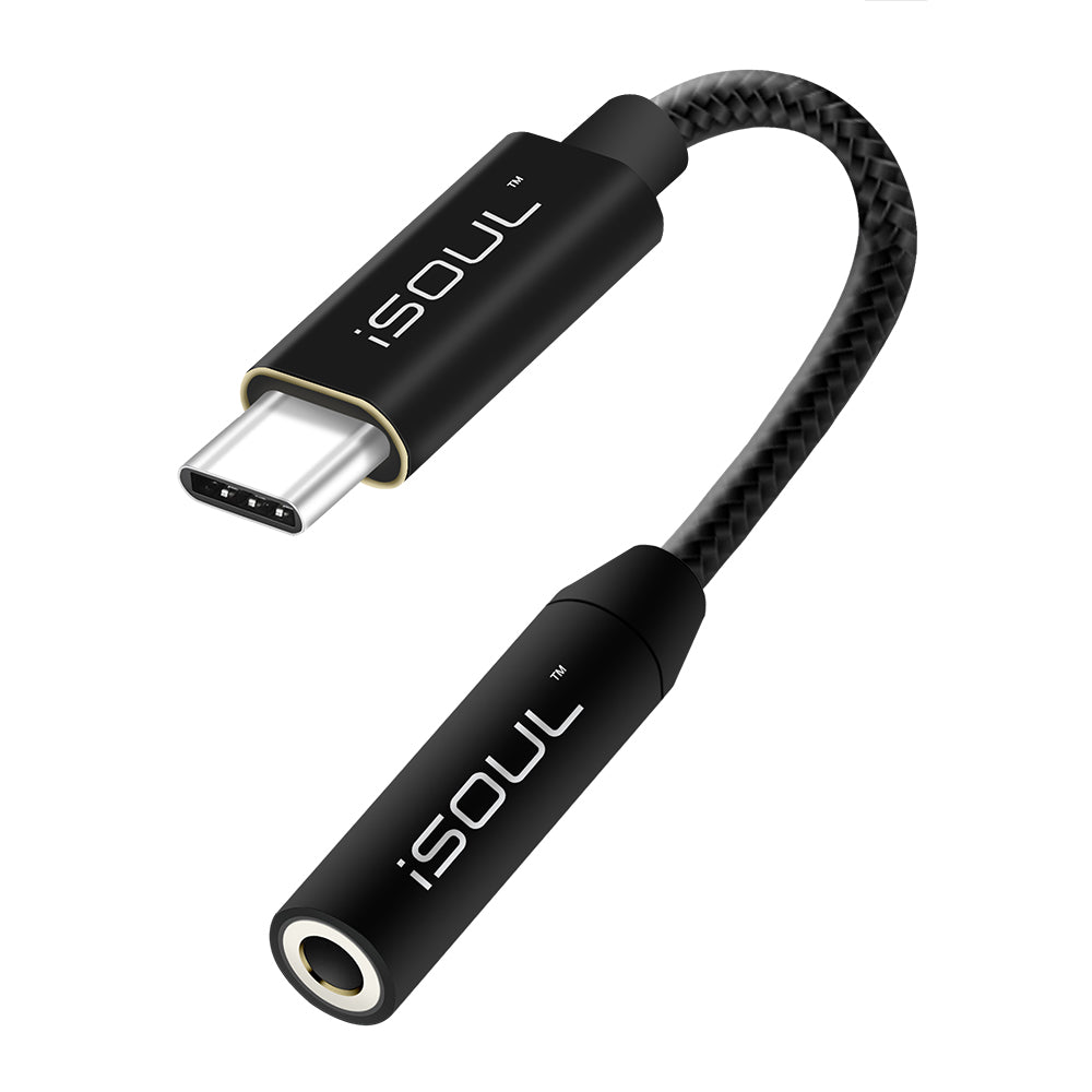 Type C USB to 3.5mm Audio Adapter Nylon Braided - iSOUL