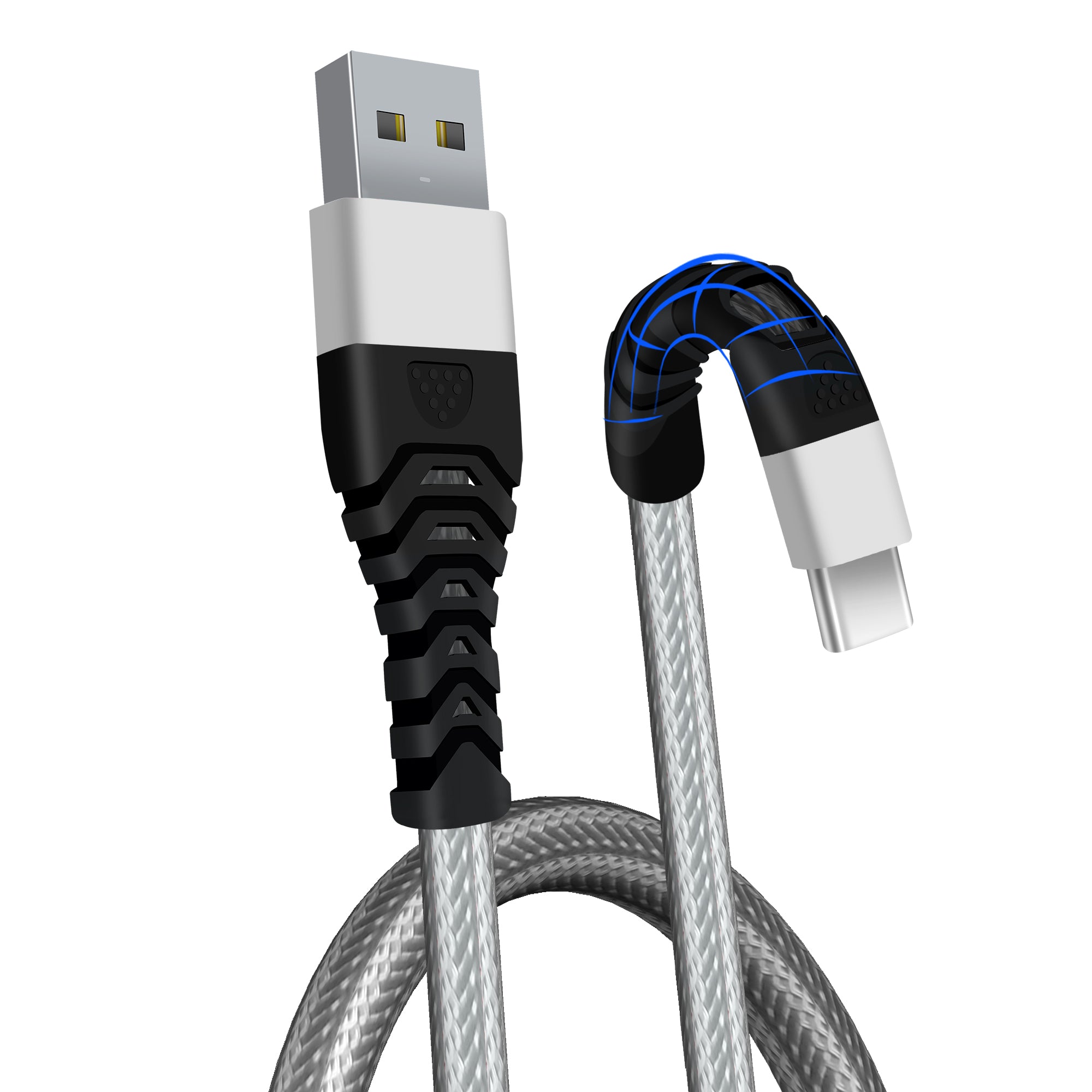 3.0A USB C Cable to USB 2.0 Braided USB Type C Charging Cable