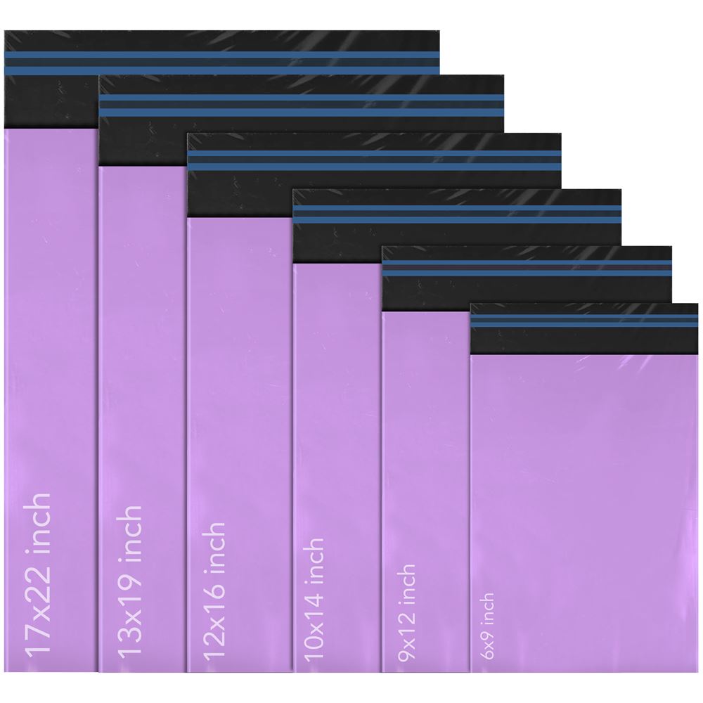 Purple mailing bags and parcel bags in all sizes – iSOUL self-seal postage bags UK