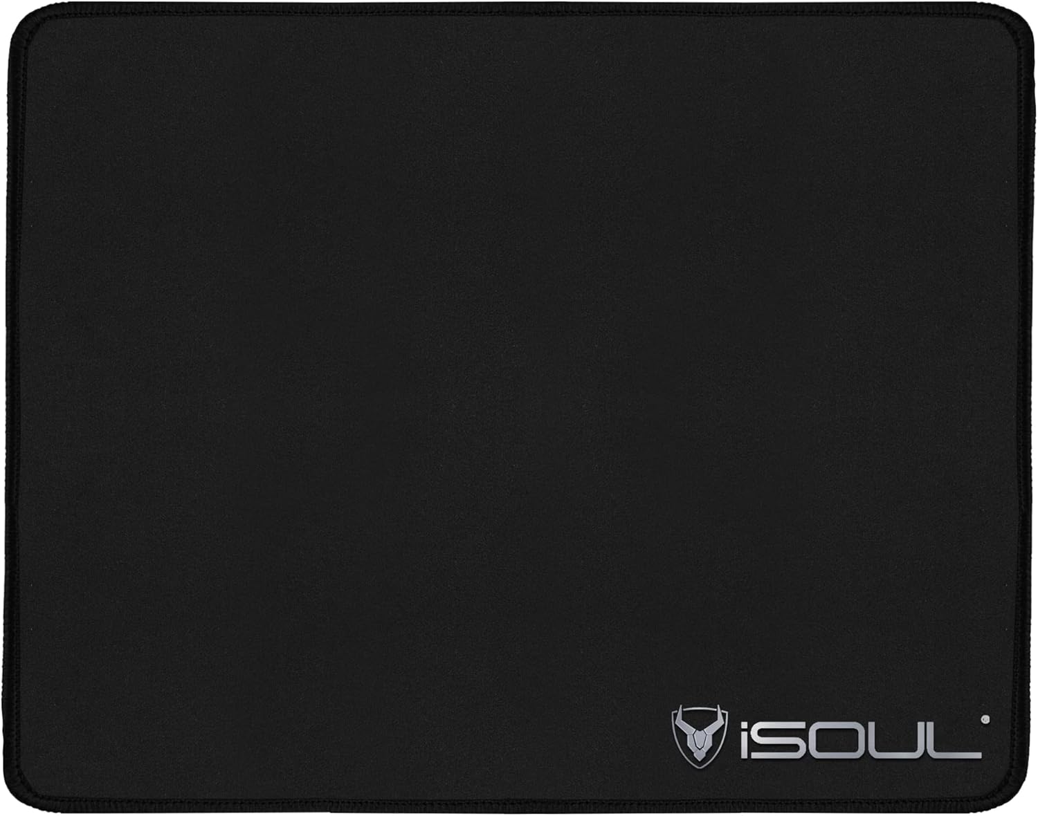 iSOUL Mouse Pad, Mice Pad with Non-Slip Rubber Base, Mouse Mats for Computers Durable Stitched Edges, Neoprene Smooth Surface for Laser and Optical Mouse Mat, Black