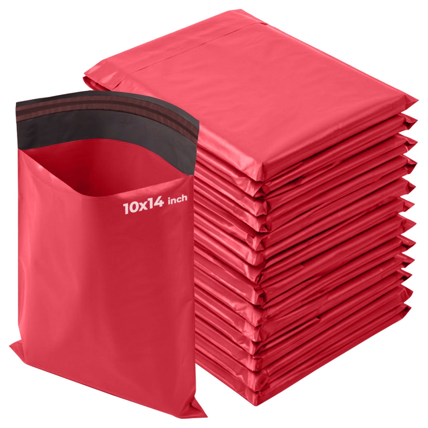 iSOUL Poly Mailer Bags 12x16 Self-Seal, Shipping Post Bag Envelopes 50 Pack Red