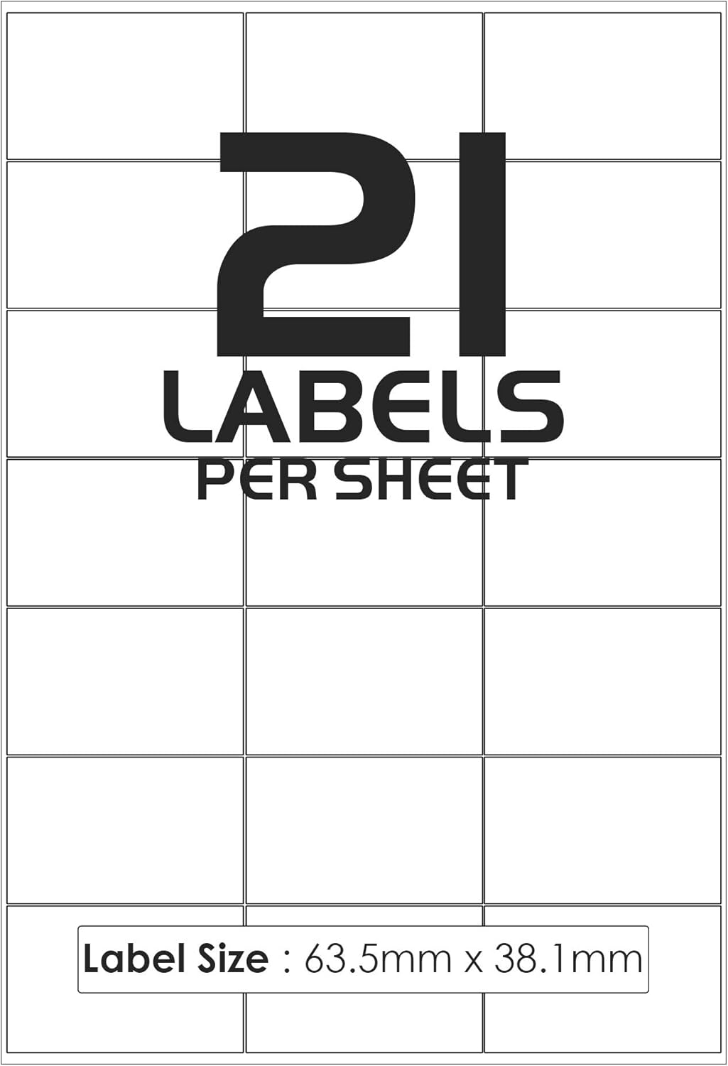 21 Labels per A4 Sheet, 420 Labels, iSOUL Self Adhesive Address Mailing Labels, Inkjet Printers Printable A4 Sticker Paper [Quickdry]