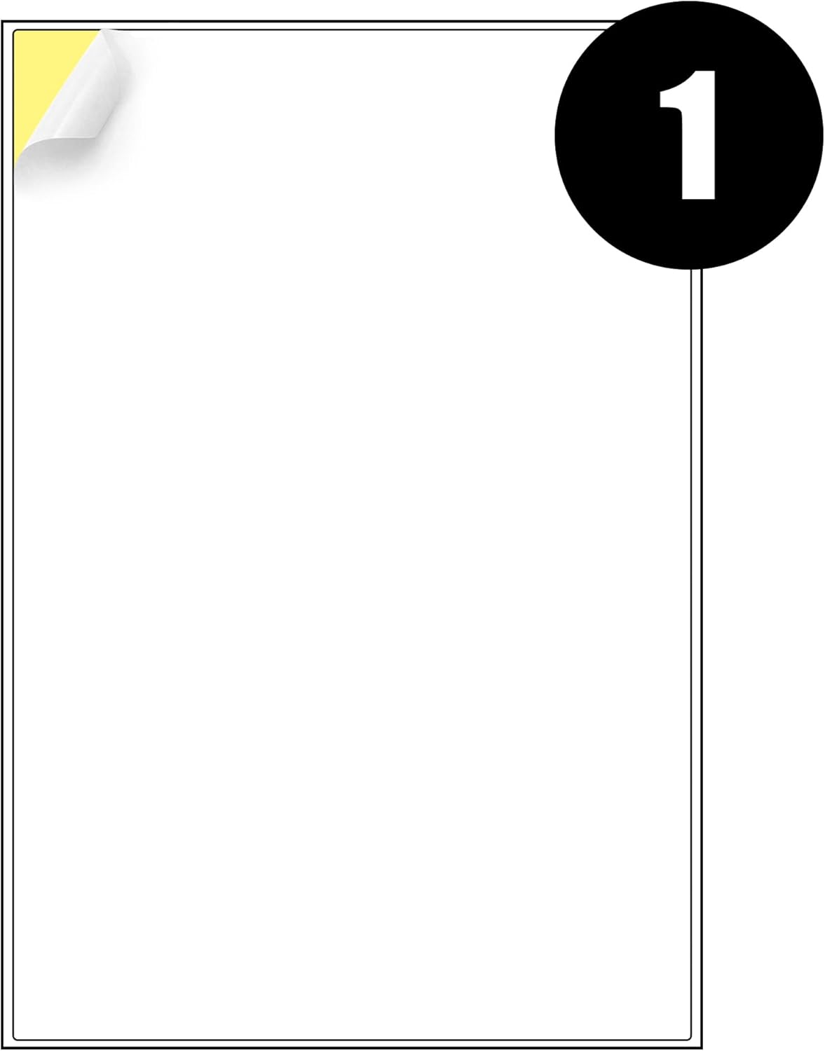 1 Labels Per A4 Sheet, 50 Sheets 50 Sticky Label, Printable Sticker Paper, iSOUL Matte Self Adhesive Address Mailing, Shipping, Postage, Laser & Inkjet Printer Compatible [Quickdry]