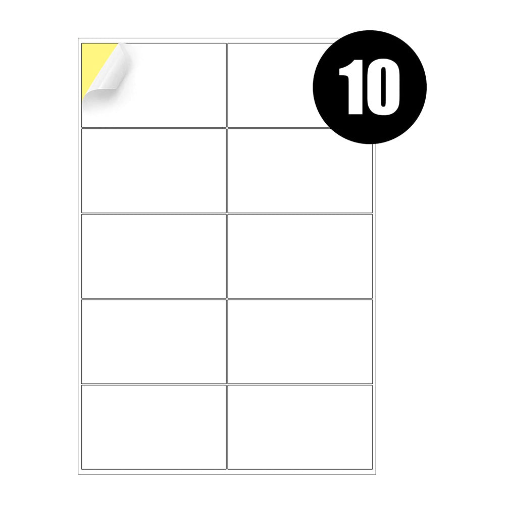 10 Labels Per A4 Sheet, 50 Sheets 500 Sticky Label, Printable Sticker Paper, iSOUL Matte Self Adhesive Adress Mailing, Shipping, Postage, Laser & Inkjet Printer Compatible 99 x 57 Labels [Quickdry]