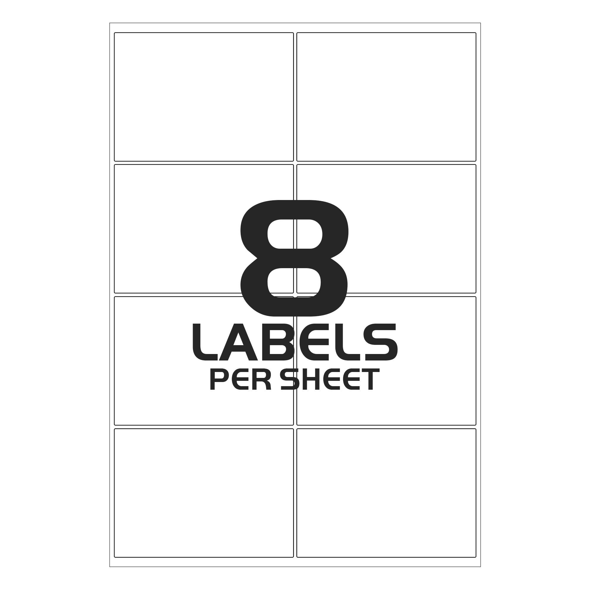 Address Labels Stickers - 8 Labels per Sheet - 99mm x 68mm – iSOUL
