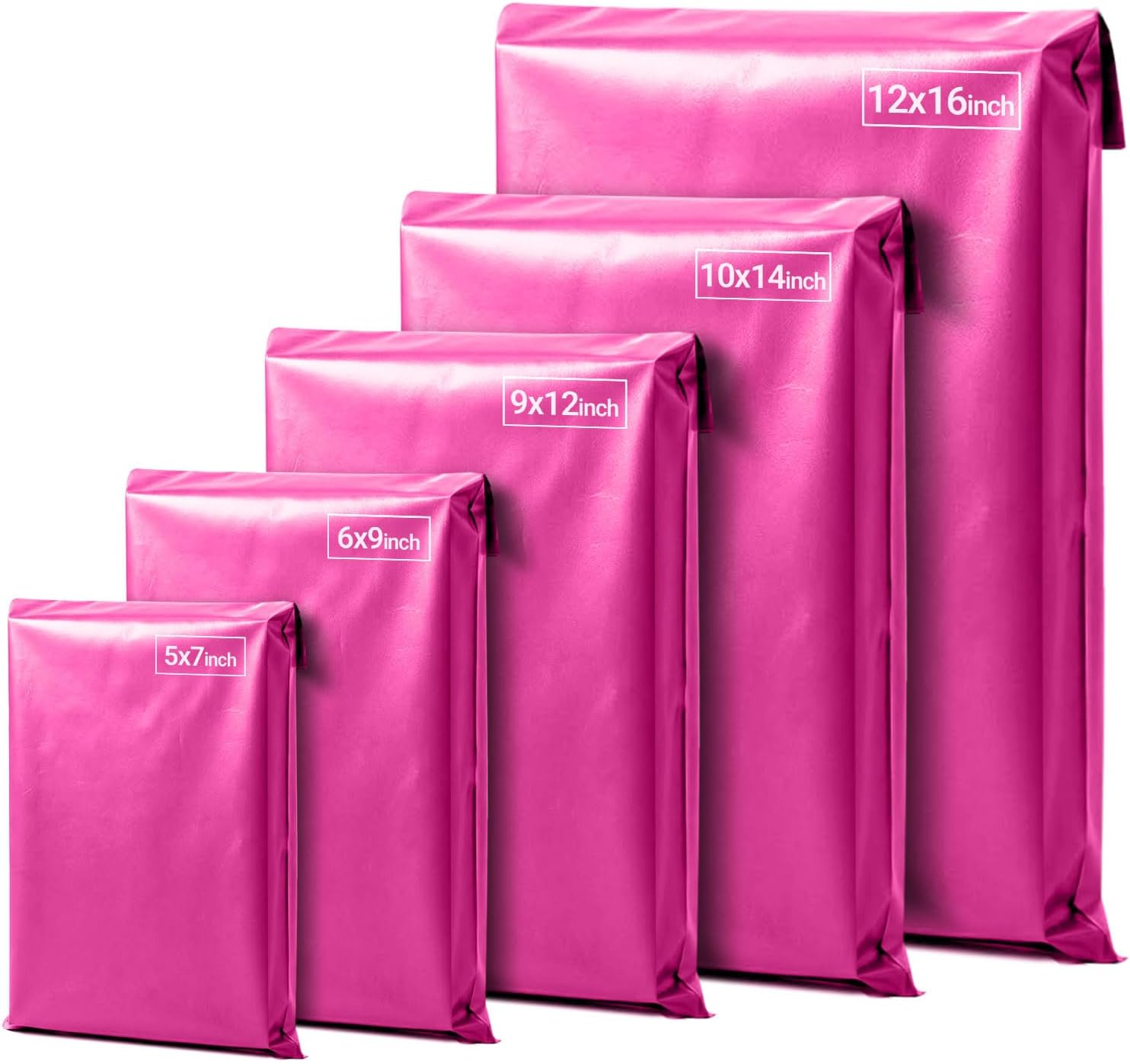 125 Mixed Grey Parcel Bags, Tamper-Proof Strong Postal Packaging Bags for Shipping, Mailing & Delivery, 5 Sizes Small to Large, 25 Each
