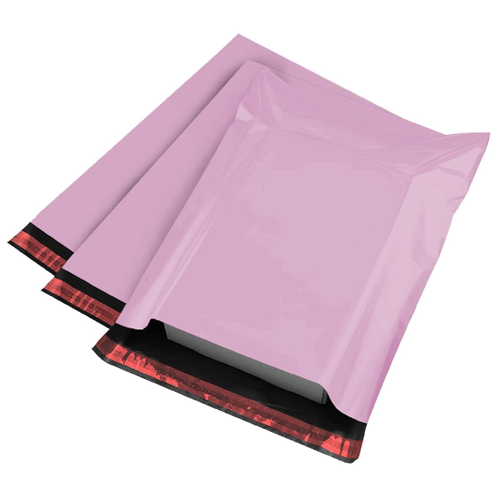 iSOUL Strong Large Grey Mailing Postal Postage Bags 12 x 16" Packaging Mailers, iSOUL [Use in Parcel, Delivery, Shipping, Mail, Package] [Plastic Envelopes] Baby Pink 100 Pack