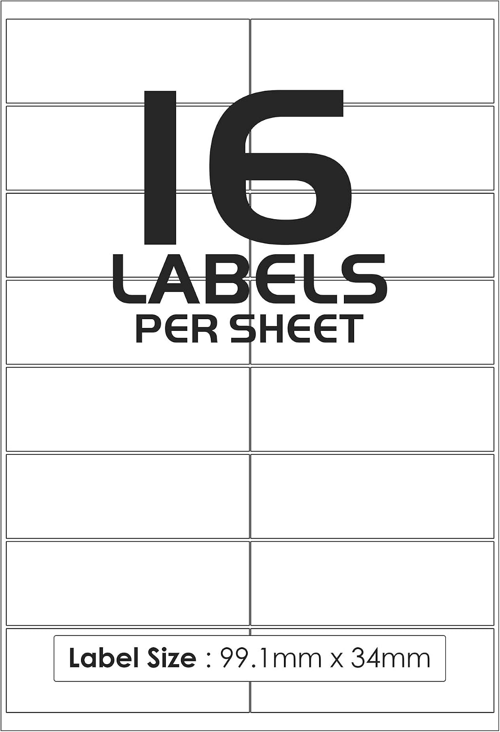 16 Labels Per A4 Sheet, 50 Sheets 800 Sticky Label, Printable Sticker Paper, iSOUL Matte Self Adhesive Adress Mailing, Shipping, Postage, Laser & Inkjet Printer Compatible [QuickDry]