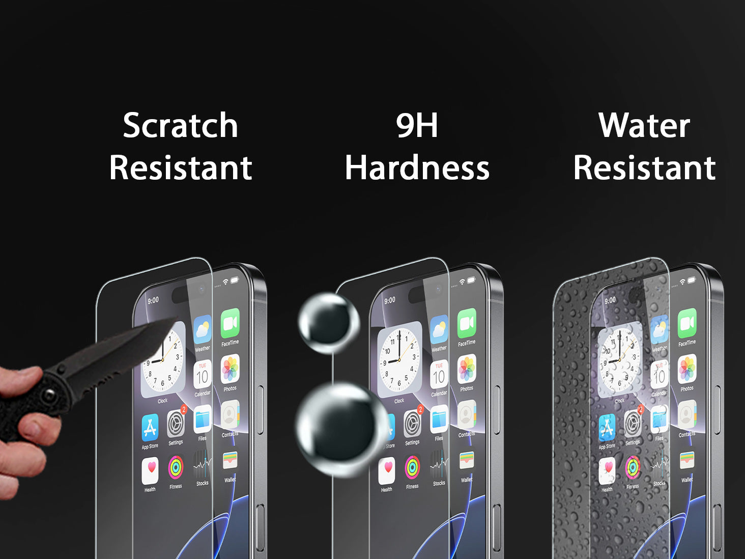 iSOUL Screen Protector for iPhone 16 Pro 6.9 Inch Tempered Glass Film Full Coverage, Case Friendly Clear 3 Pack