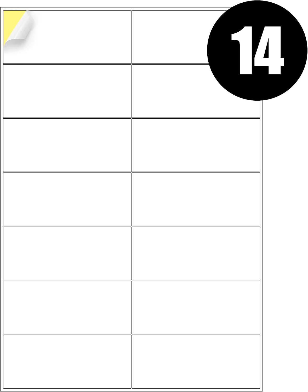 14 Labels Per A4 Sheet, 50 Sheets 700 Sticky Label, Printable Sticker Paper, iSOUL Matte Self Adhesive Adress Mailing, Shipping, Postage, Laser & Inkjet Printer Compatible [QuickDry]