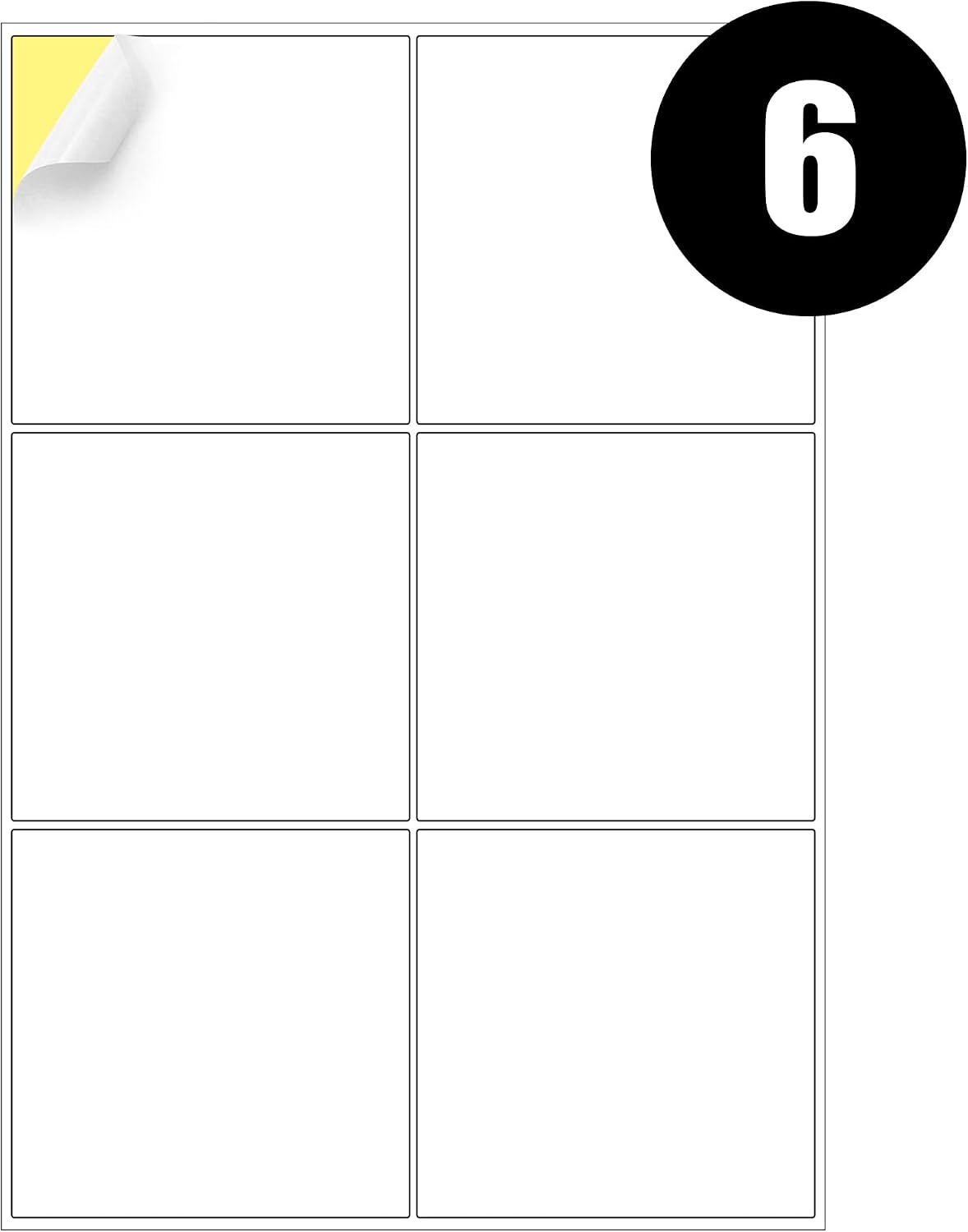 6 Labels Per A4 Sheet, 50 Sheets 300 Sticky Label, Printable Sticker Paper, iSOUL Matte Self Adhesive Address Mailing, Shipping, Postage, Laser & Inkjet Printer Compatible [Quickdry]