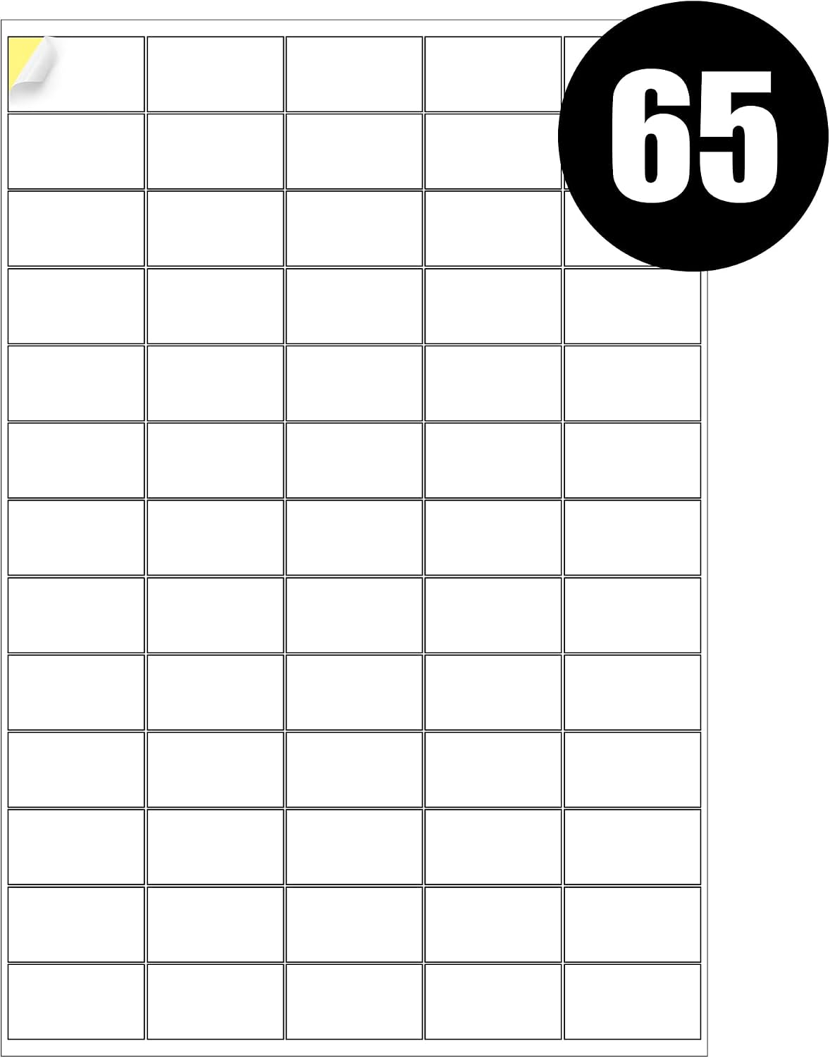 65 Labels Per A4 Sheet, 50 Sheets 3250 Sticky Label, Printable Sticker Paper, iSOUL Matte Self Adhesive Address Mailing, Shipping, Postage, Laser & Inkjet Printer Compatible [QuickDry]