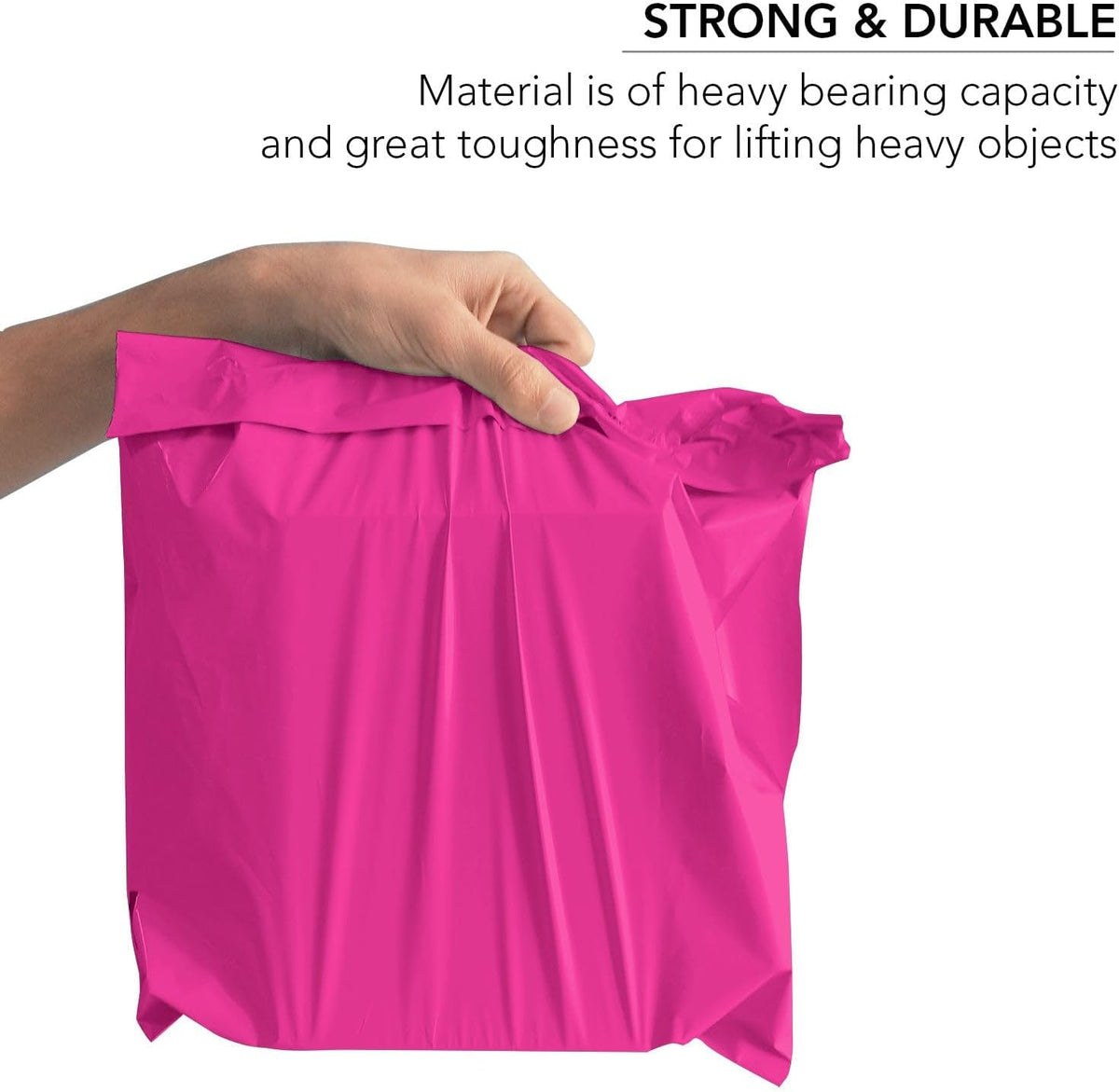 Hot Pink Mailing Bags 17x24 Inch (432 x 610 mm) – 100 Pack Self-Seal Parcel Bags
