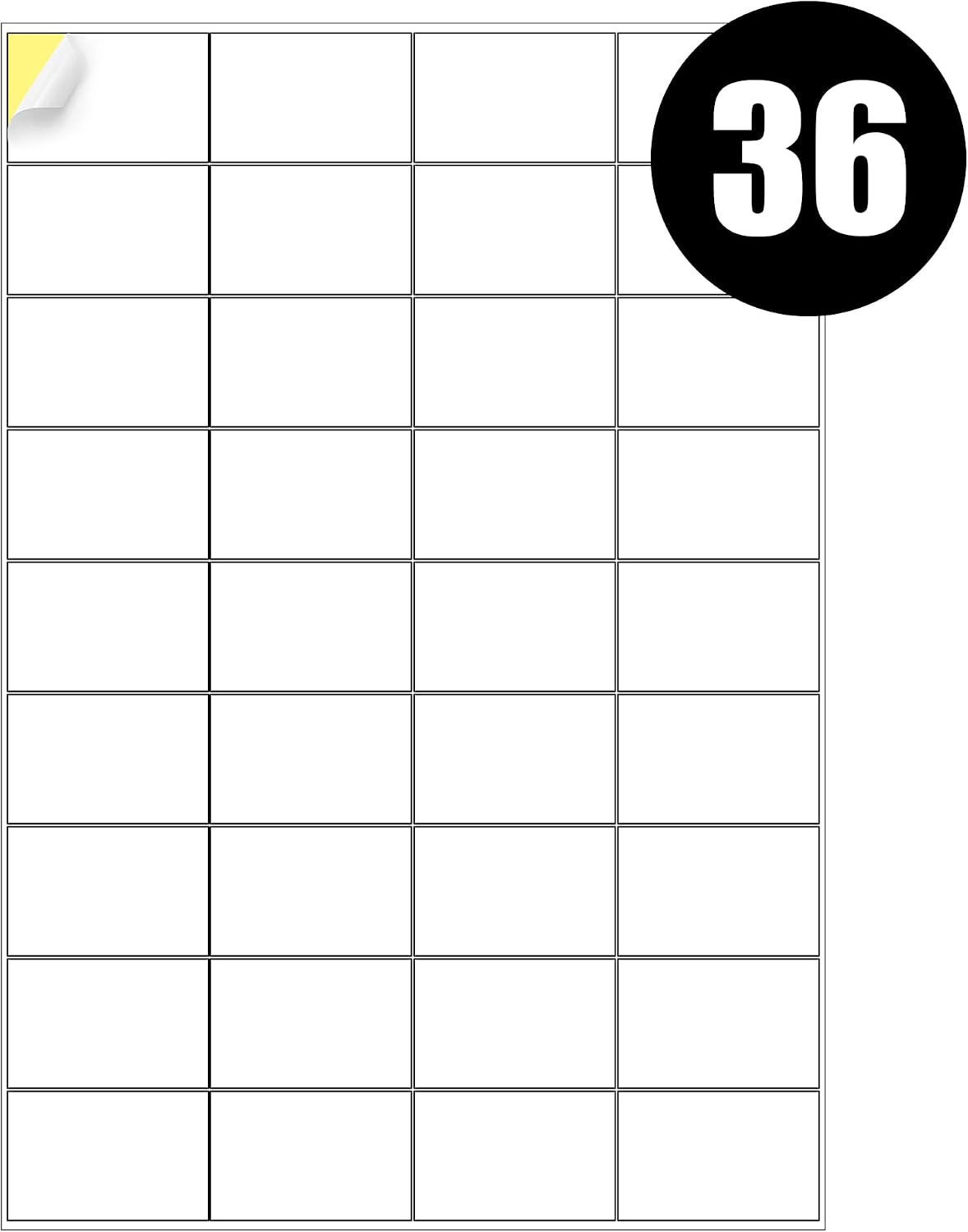 36 Labels Per A4 Sheet, 50 Sheets 1800 Sticky Label, Printable Sticker Paper, iSOUL Matte Self Adhesive Address Mailing, Shipping, Postage, Laser & Inkjet Printer Compatible [QuickDry]