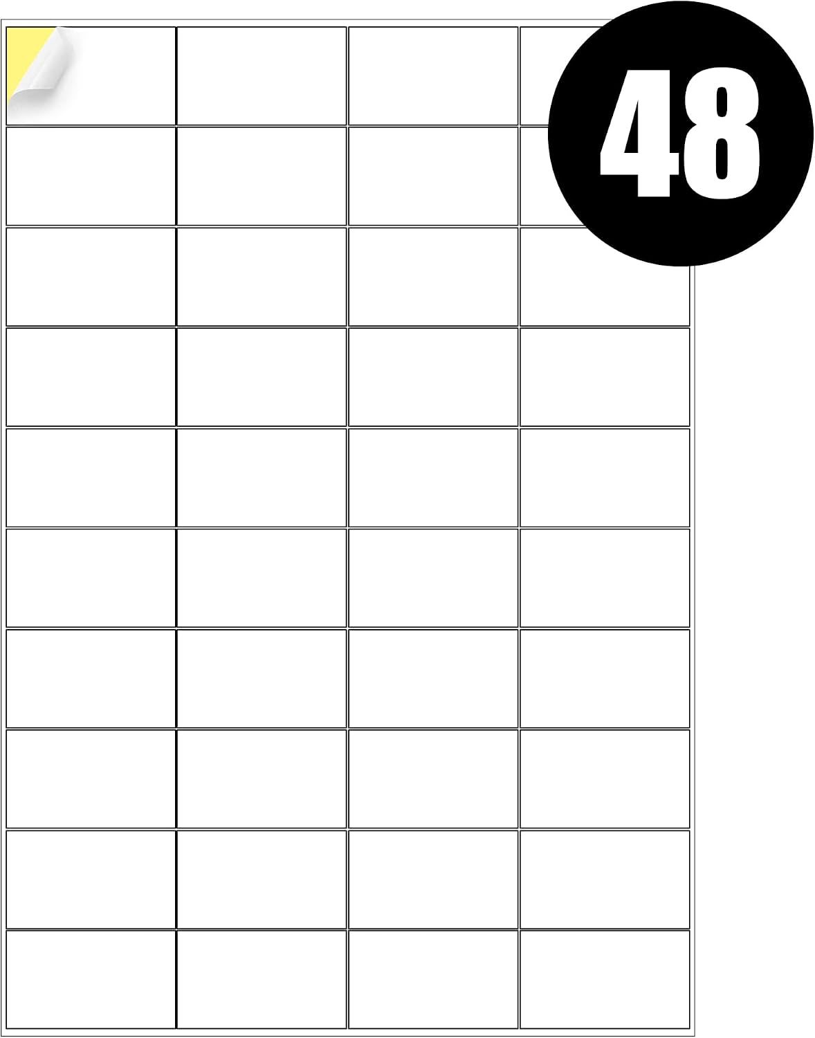 48 Labels Per A4 Sheet, 50 Sheets 2400 Sticky Label, Printable Sticker Paper, iSOUL Matte Self Adhesive Address Mailing, Shipping, Postage, Laser & Inkjet Printer Compatible [Quickdry]