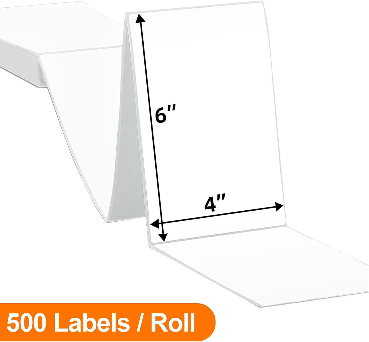 iSOUL 25,000 Bulk Fanfold Thermal Labels 4x6 – Warehouse & Inventory Direct Thermal Shipping Labels 100x150mm for Zebra TSC Citizen | 50-Pack (50 x 500)