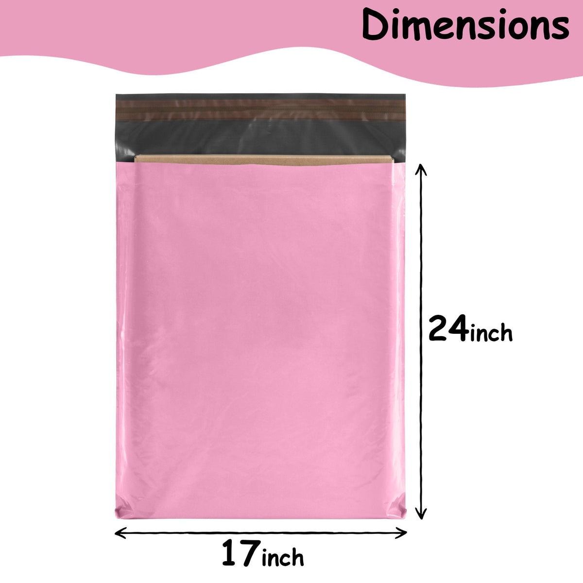 10x Large Mailing Bags, 17x24 Strong Large Vinted Mailing Postage Bags [for Parcel, Delivery, Shipping, Mail, Package] [432mmx610mm] Baby Pink Postal Bag
