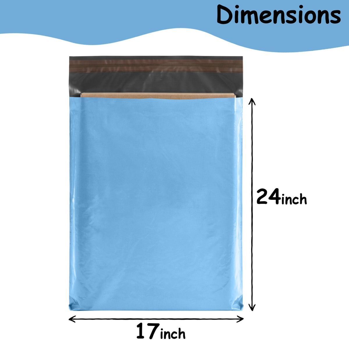 10x Large Mailing Bags, 17x24 Strong Large Vinted Mailing Postage Bags [for Parcel, Delivery, Shipping, Mail, Package] [432mmx610mm] Blue Postal Bag