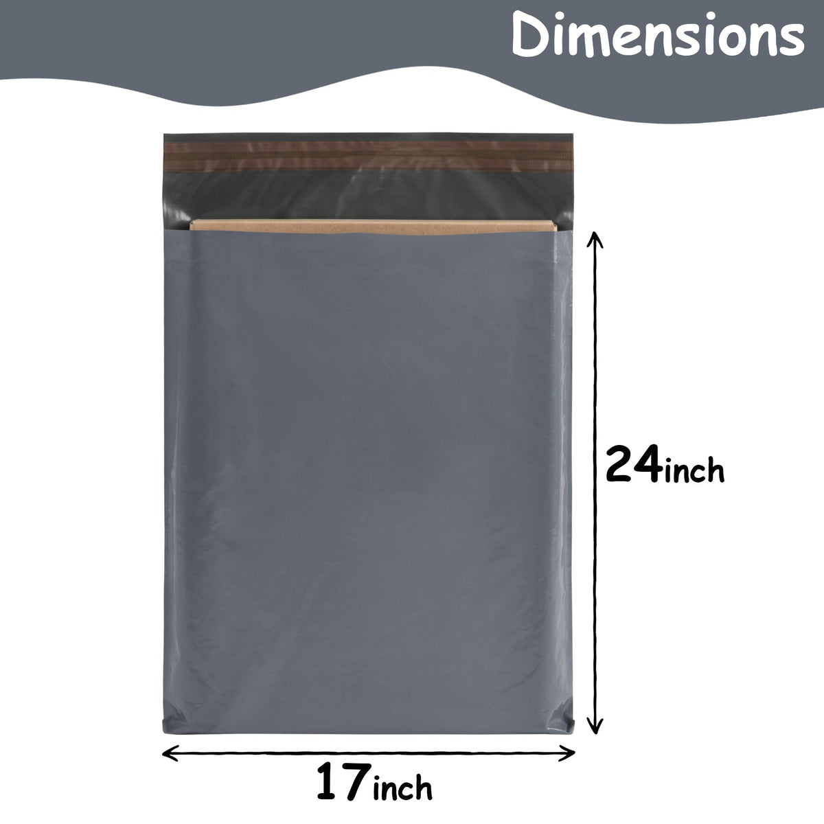 10x Large Mailing Bags, 17x24 Strong Large Vinted Mailing Postage Bags [for Parcel, Delivery, Shipping, Mail, Package] [432mmx610mm] Grey Postal Bag