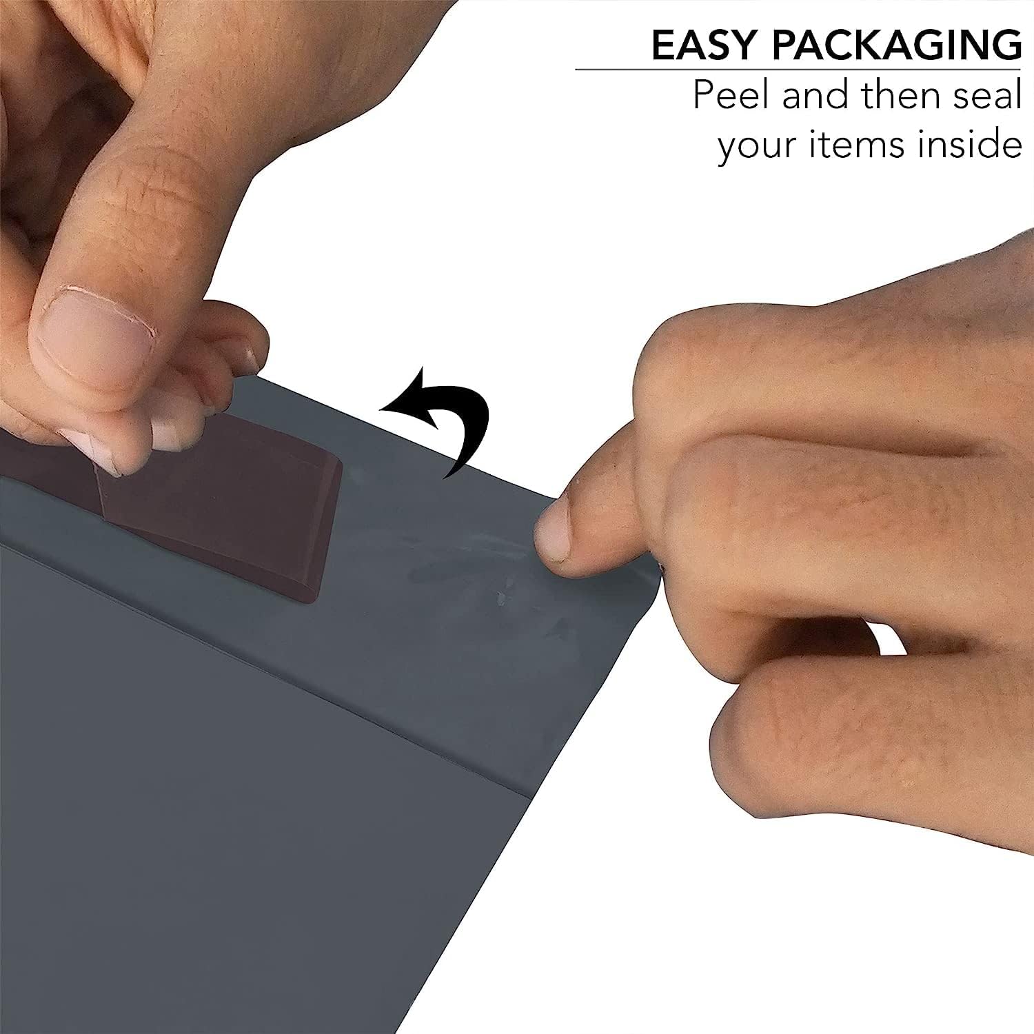 ISOUL 60 Mixed Size Grey Mailing Bags, Self Seal 4 Size Strong Waterproof Poly Plastic Envelopes for Parcels, Packaging, Small, Medium, Large Mail, Shipping Delivery Bags