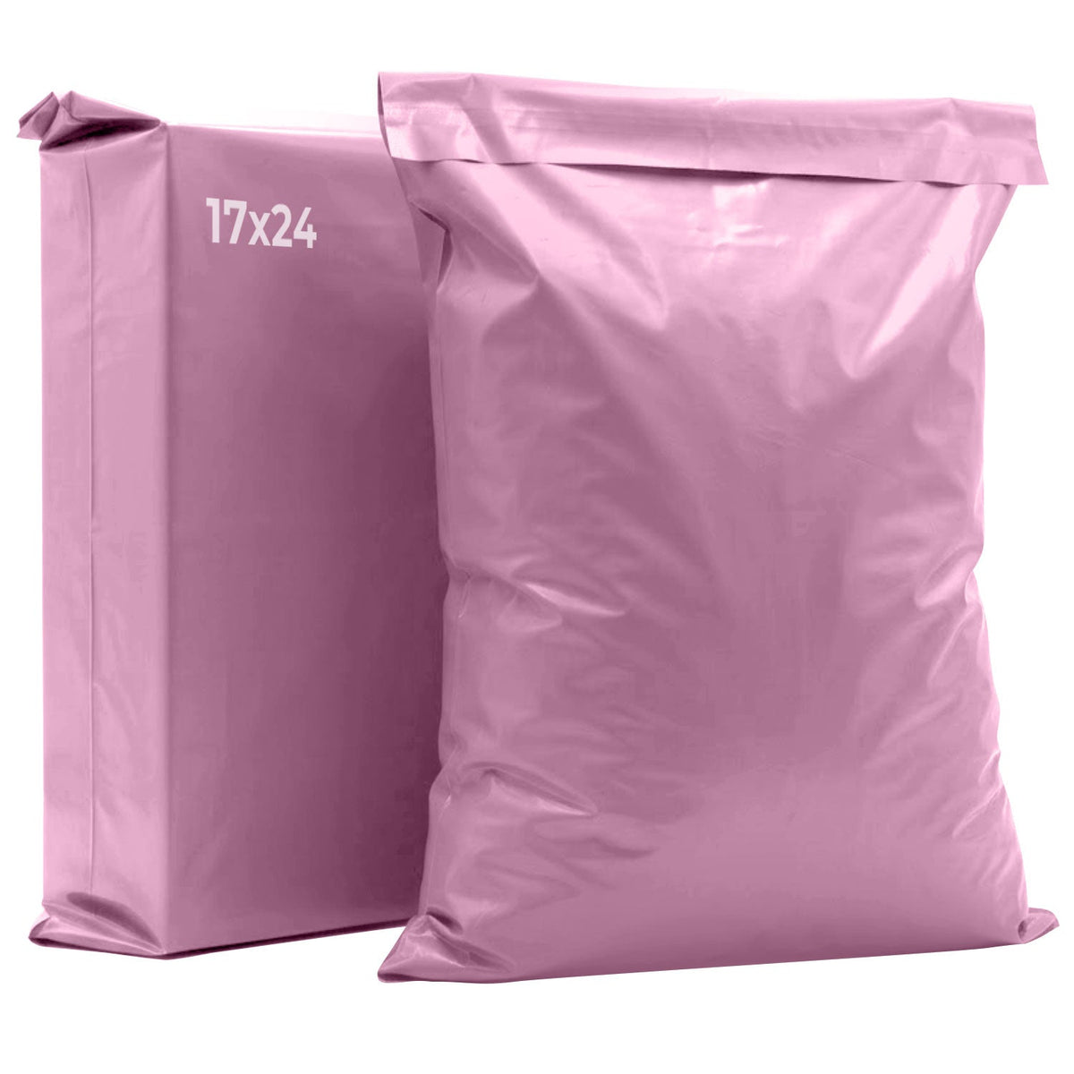 iSOUL 10x Large Mailing Bags, 17x24 Strong Large Vinted Mailing Postal Postage Bags [Use in Parcel, Delivery, Shipping, Mail, Package] [43.2cmx61cm] Baby Pink Bags