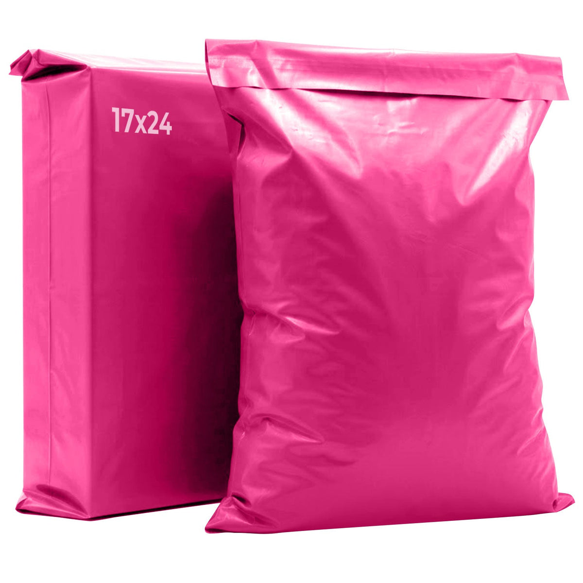 iSOUL 10x Large Mailing Bags, 17x24 Strong Large Vinted Mailing Postal Postage Bags [Use in Parcel, Delivery, Shipping, Mail, Package] [43.2cmx61cm] Hot Pink Bag