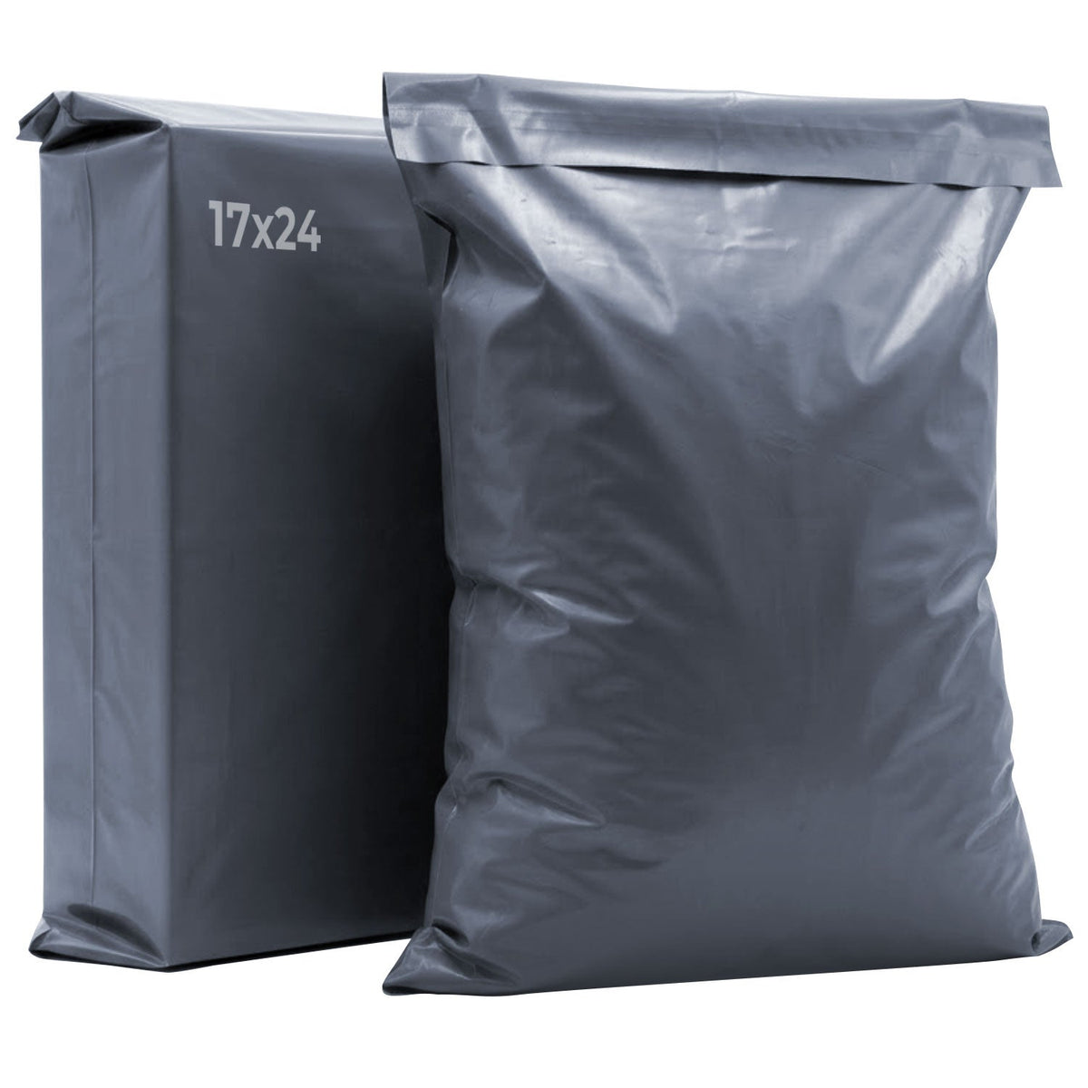 iSOUL 10x Large Mailing Bags, 17x24 Strong Large Vinted Mailing Postal Postage Bags [Use in Parcel, Delivery, Shipping, Mail, Package] [43.2cmx61cm] Grey Bag