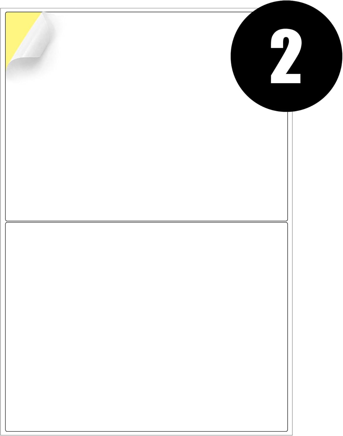 2 Labels Per A4 Sheet, 50 Sheets 100 Sticky Label, Printable Sticker Paper, iSOUL Matte Self Adhesive Address Mailing, Shipping, Postage, Laser & Inkjet Printer Compatible [Quickdry]