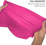 Hot pink parcel bags with self seal strip