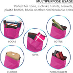 Hot pink postal bags in mixed sizes