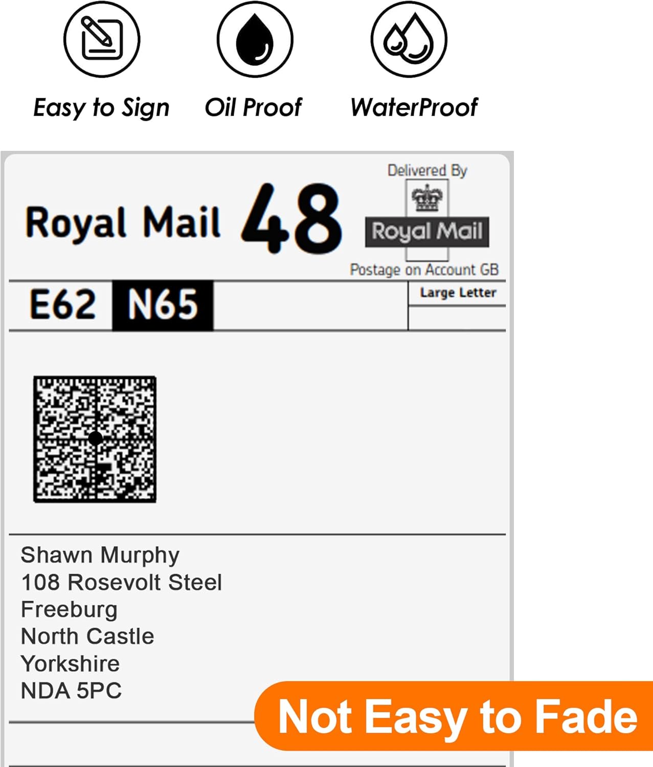 4X6 Direct Thermal Printer Labels Roll 100mm x 150mm 500 White Permanent Adhesive Shipping Labels Rolls Compatible for Zebra, MUNBYN Printers to use on Ebay, Amazon, Royal Mail Label