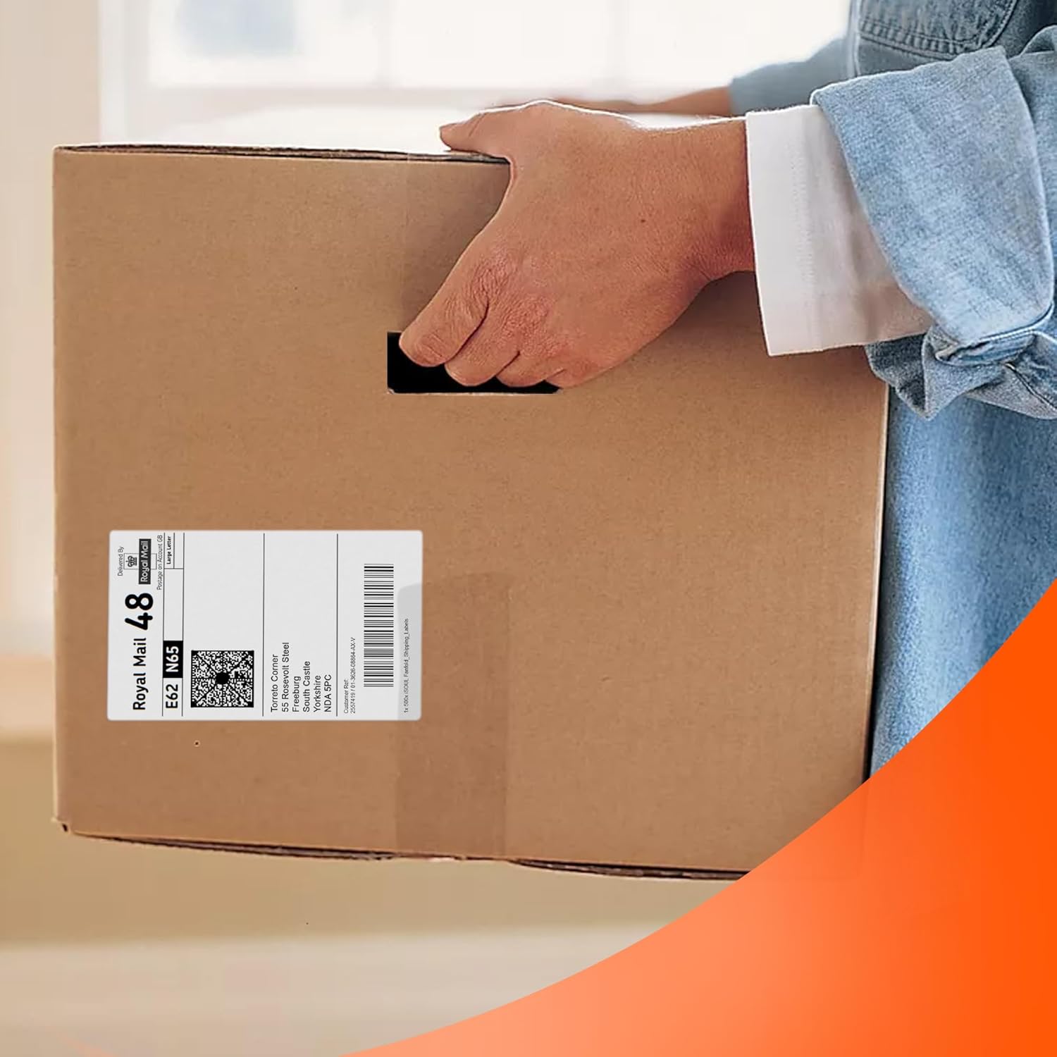 Fanfold Label, 4x6" Direct Thermal Labels - 500 Per Pack | 100x150mm | Shipping Label | Address Labels