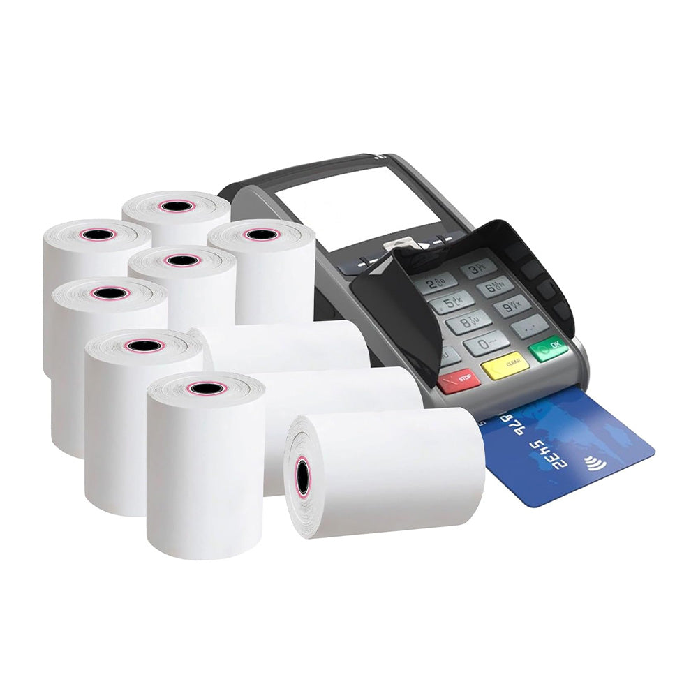 iSOUL 10-Pack 57x40mm Thermal Label Till Rolls for Card Machines