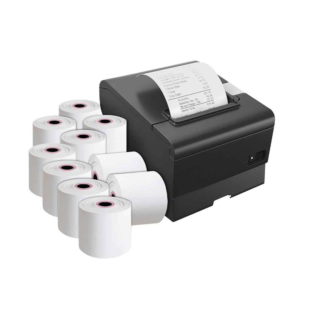 iSOUL 10-Pack 80x80mm Thermal Label Till Rolls for PDQ Machines
