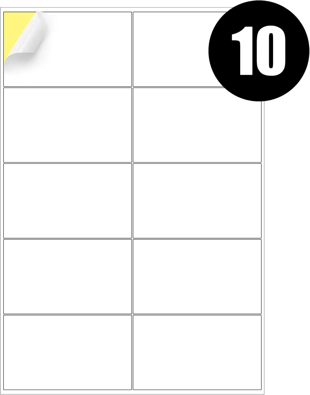 10 Labels Per A4 Sheet, 50 Sheets 500 Sticky Label, Printable Sticker Paper, iSOUL Matte Self Adhesive Adress Mailing, Shipping, Postage, Laser & Inkjet Printer Compatible 99 x 57 Labels [Quickdry]