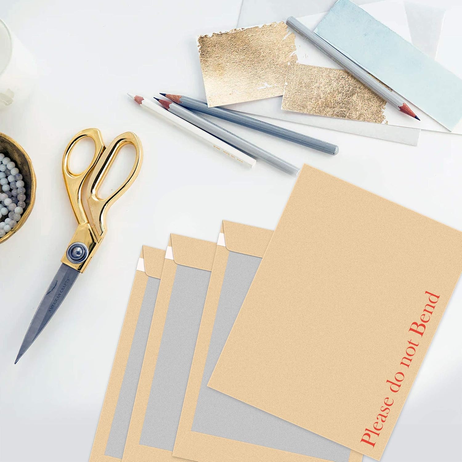 20Pcs A5 Envelopes iSOUL 229mm x 162mm A5 C5 Manilla Hard Board Backed Envelopes Do Not Bend Envelope