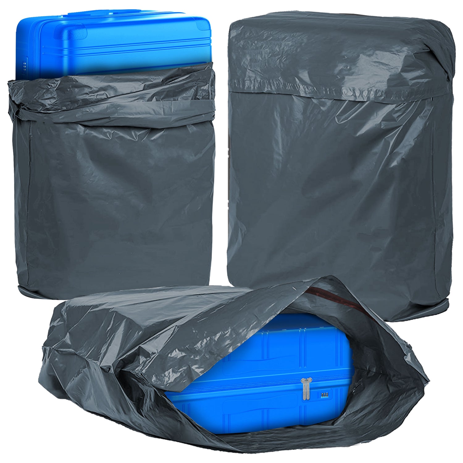 Mailing Bags, 24" x 36" (609mm to 914mm), Grey Plastic Poly Self Seal Bag